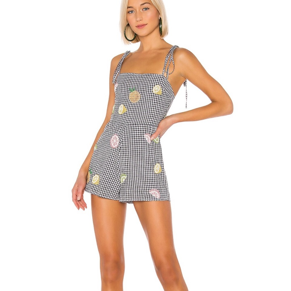 Dash Romper in Black and White by Lovers + Friends